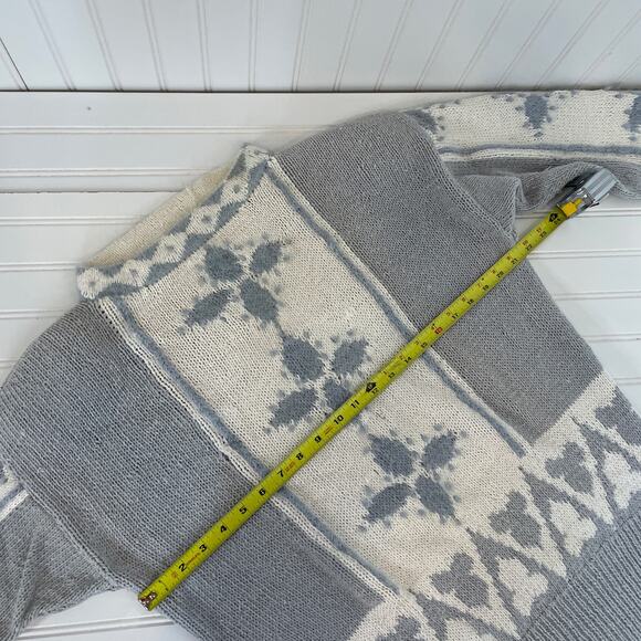 Vintage Jennifer Reed Women’s Ramie Cotton Wool Sweater 3/4 Sleeve Size L - Picture 4 of 7